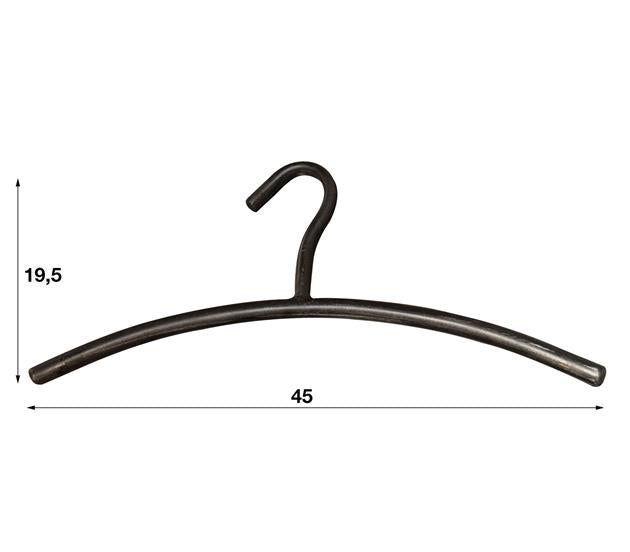 Modera - Garderobehanger ronde buis. VPE6 - Zwart - set van: 6