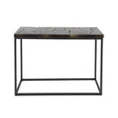 Modera - Haltafel (KD) black and gold - Massief gerecycled teakhout black gold
