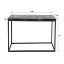 Modera - Haltafel (KD) black and gold - Massief gerecycled teakhout black gold