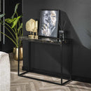 Modera - Haltafel (KD) black and gold - Massief gerecycled teakhout black gold