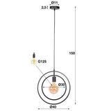 Modera - Hanglamp 1L Turn around - Charcoal