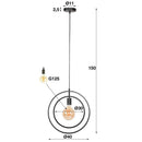 Modera - Hanglamp 1L Turn around - Charcoal