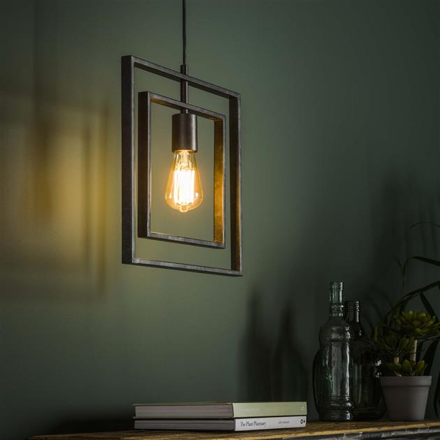 Modera - Hanglamp 1L Turn square - Charcoal meubelboutique.nl