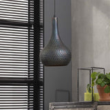 Modera - Hanglamp 1x industry concrete kegel-Zwart bruin