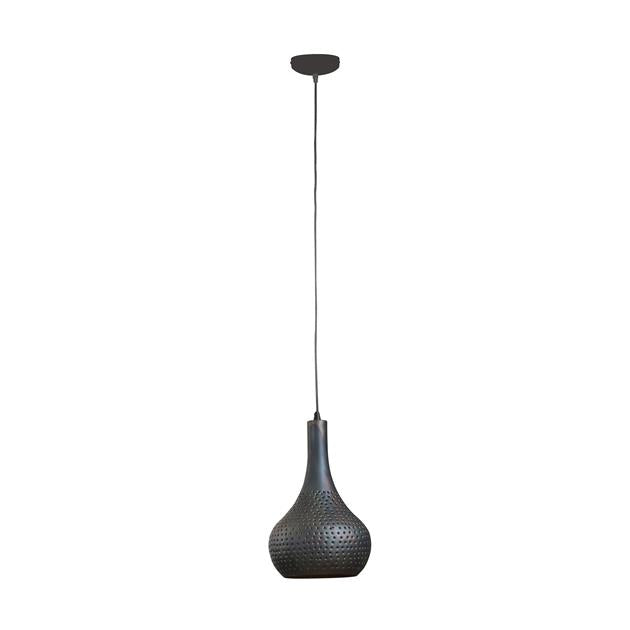 Modera - Hanglamp 1x industry concrete kegel-Zwart bruin