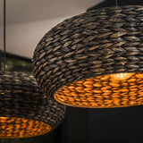 Modera - Hanglamp 2x disk waterhyacint - Zwart nikkel