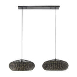 Modera - Hanglamp 2x disk waterhyacint - Zwart nikkel
