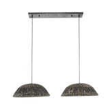 Modera - Hanglamp 2x dome waterhyacint - Zwart nikkel