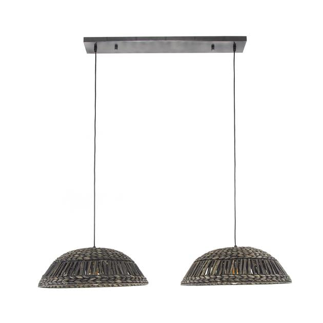 Modera - Hanglamp 2x dome waterhyacint - Zwart nikkel