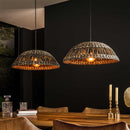 Modera - Hanglamp 2x dome waterhyacint - Zwart nikkel