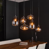 Modera - Hanglamp 3+3 mix glass shaded - Artic zwart