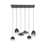 Modera - Hanglamp 3+3 mix glass shaded - Artic zwart