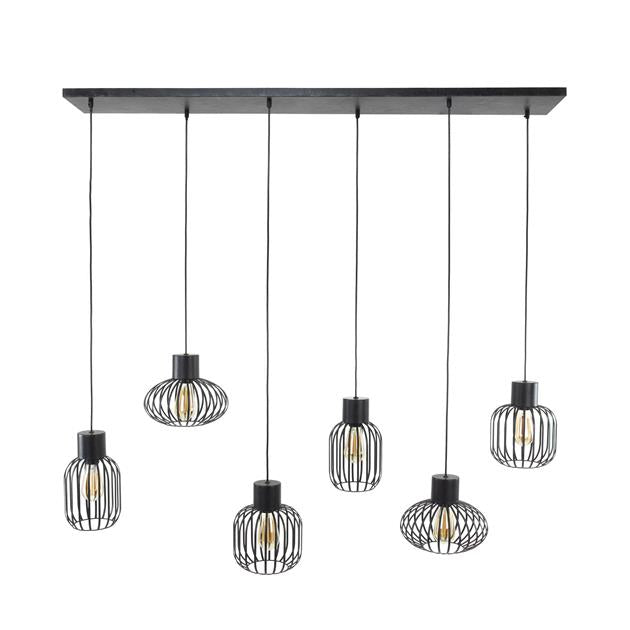 Modera - Hanglamp 3+3 mix metal - Charcoal meubelboutique.nl