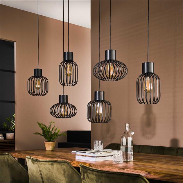 Modera - Hanglamp 3+3 mix metal - Charcoal