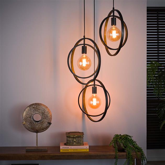 Modera - Hanglamp 3L Turn around getrapt - Charcoal meubelboutique.nl