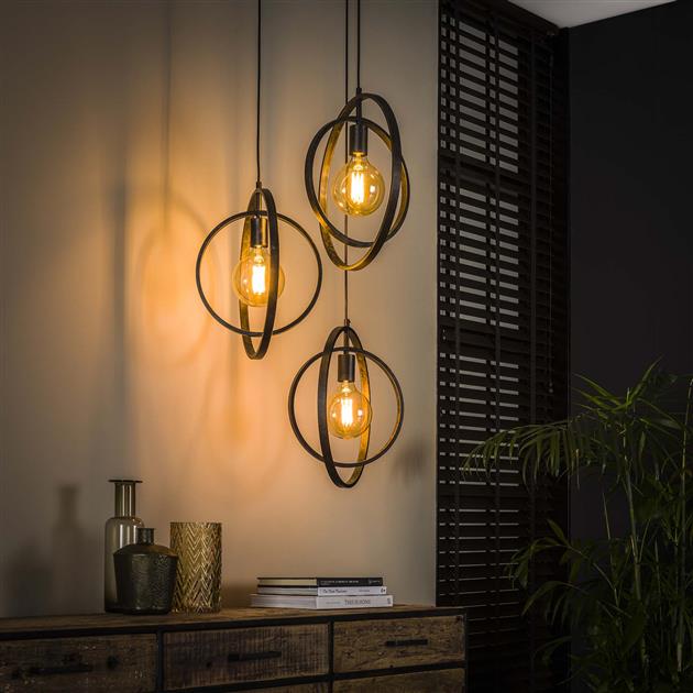 Modera - Hanglamp 3L Turn around getrapt - Charcoal meubelboutique.nl