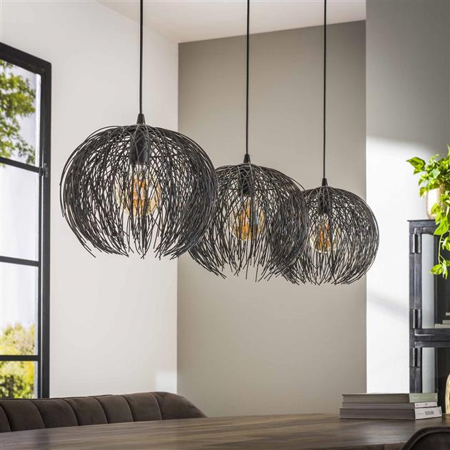 Modera - Hanglamp 3L beach - Zwart bruin