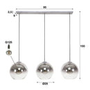 Modera - Hanglamp 3L bubble shaded - Oud zilver