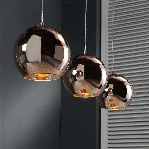 Modera - Hanglamp 3L globe - Koper