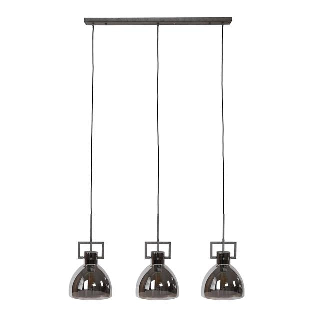 Modera - Hanglamp 3L industry chromed glass - Oud zilver