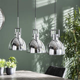 Modera - Hanglamp 3L industry chromed glass - Oud zilver