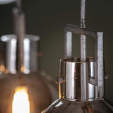 Modera - Hanglamp 3L industry chromed glass - Oud zilver