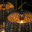 Modera - Hanglamp 3x bol waterhyacint - Zwart nikkel