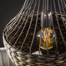 Modera - Hanglamp 3x kegel waterhyacint - Zwart nikkel