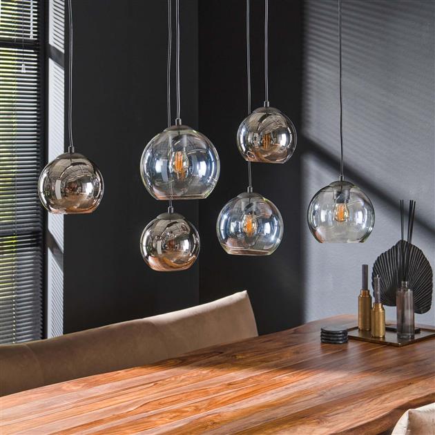 Modera - Hanglamp 4+3 bubbles bicolore - Artic zwart