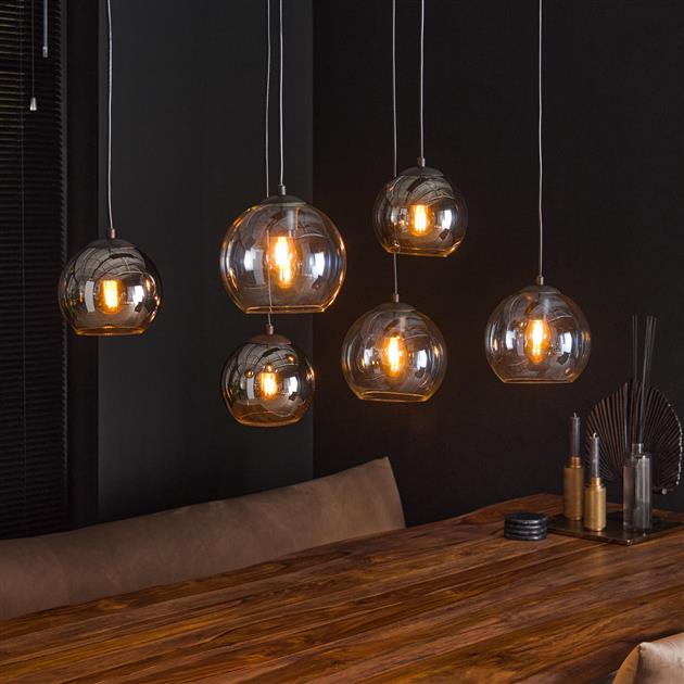 Modera - Hanglamp 4+3 bubbles bicolore - Artic zwart