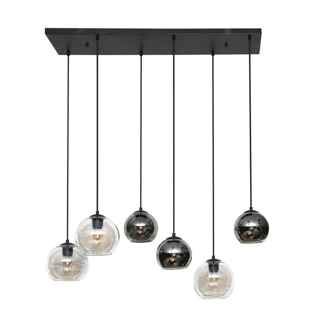 Modera - Hanglamp 4+3 bubbles bicolore - Artic zwart meubelboutique.nl