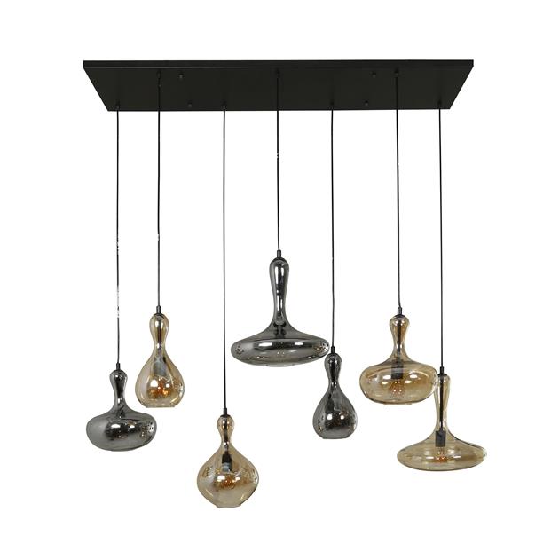 Modera - Hanglamp 4+3 karaf - Artic zwart