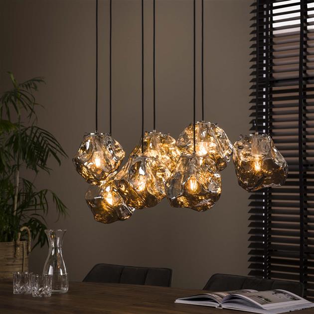 Modera - Hanglamp 4+3 rock - Chromed glas