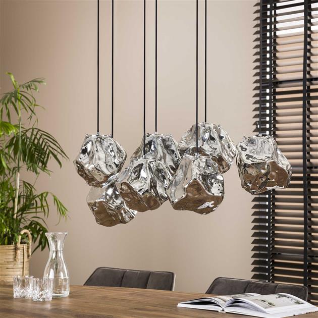 Modera - Hanglamp 4+3 rock - Chromed glas