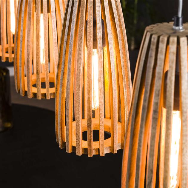 Modera - Hanglamp 4L launch - Massief mango naturel