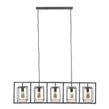 Modera - Hanglamp 5L cubic tower - Oud zilver