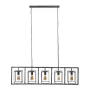 Modera - Hanglamp 5L cubic tower - Oud zilver