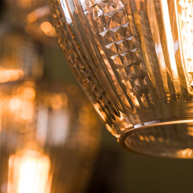 Modera - Hanglamp 5L diamond grain mix - Diamond glass