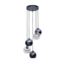 Modera - Hanglamp 5L getrapt bubbles bicolore - Artic zwart