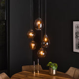 Modera - Hanglamp 5L getrapt mix - Chromed glas
