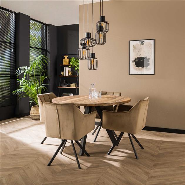 Modera - Hanglamp 5L getrapt mix metal - Charcoal