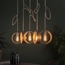 Modera - Hanglamp 5L loop-Antiek Nikkel