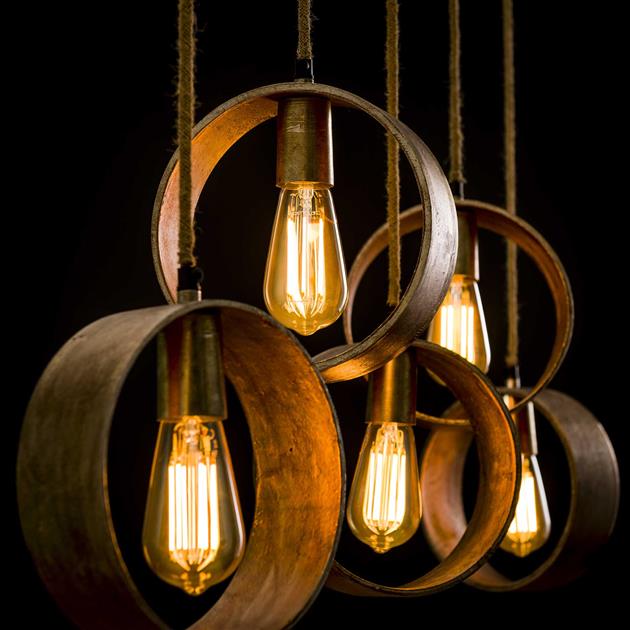 Modera - Hanglamp 5L loop-Antiek Nikkel