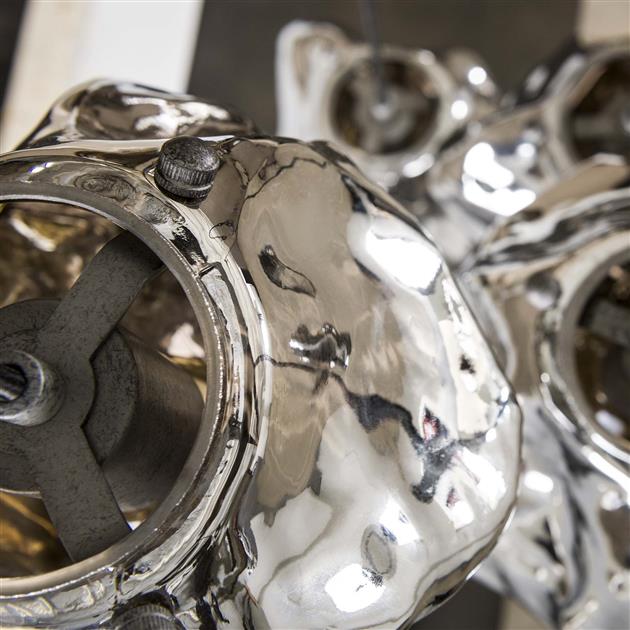 Modera - Hanglamp 5L rock getrapt - Chromed glas