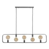 Modera - Hanglamp 5L strip - Oud zilver