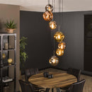Modera - Hanglamp 7L getrapt stellar - Oud zilver