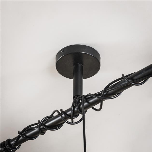 Modera - Hanglamp 7L ring wikkel - Charcoal meubelboutique.nl