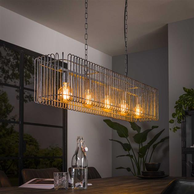 Modera - Hanglamp trax 120cm - Oud zilver