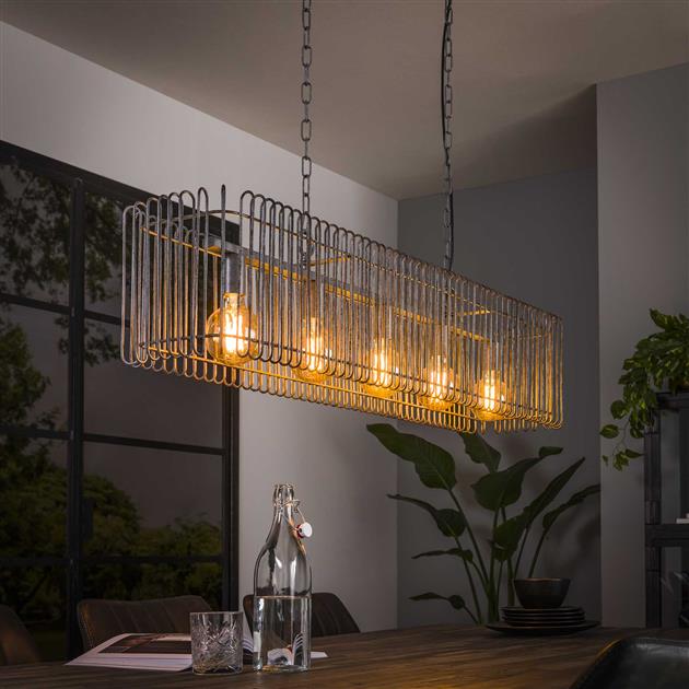 Modera - Hanglamp trax 120cm - Oud zilver meubelboutique.nl