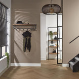Modera - Kapstok Daytona 6 haken hoedenplank - Massief Saja natural